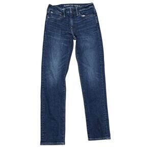 American Eagle Airflex+ Slim Jeans - Dark Wash Stretch 28x32